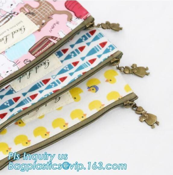 pencil case students Simple canvas bag Stationery case large PU pencil bag,