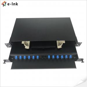 China 19Inch Fiber Patch Panel FPP Rack Mount Drawer Type 12-144 Ports With SC Adapter wholesale