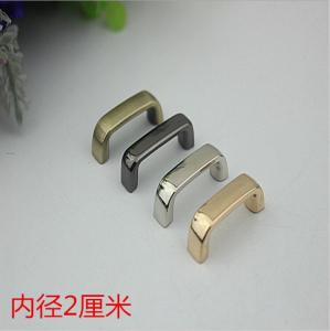 China Luxury handbag fitting light gold zinc alloy 20 mm metal arch bridge with high polishing wholesale