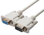 10m Serial RS232 Com white Male to Female Extension Cable Lead DB9 M TO DB9 F