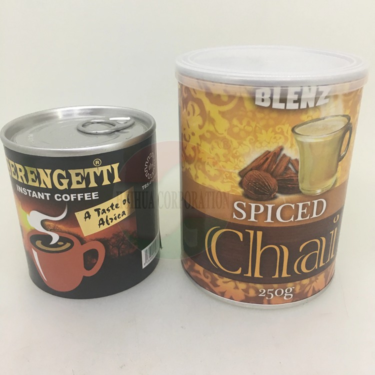 Aluminum Easy Open End Lid Paper Cans Packaging For Powder