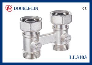 China Straight Two Pipe Brass Radiator Valve ISO228 Thread F3/4'' X M3/4&quot; wholesale