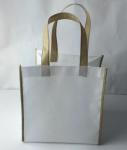 Promotional custom metallic laminated non woven bag, fabric reusable shopping