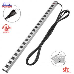 China Heavy Duty Slim Multi Outlet Power Strip , 20 Outlet Grounded Multi Plug Extension Cord wholesale