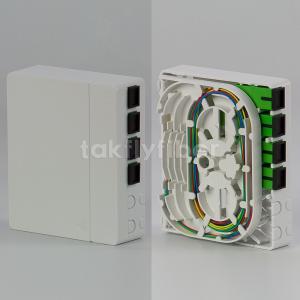 China 4 Port Wall Mountable FTTH Fiber Optic Termination Box With SC Adapter Pigtail on sale