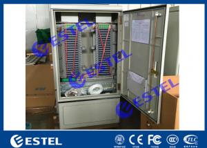 China IP65 Stainless Steel Fiber Optical Cable Cabinet With Front or Rear Access Floor Mount on sale