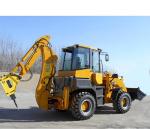Hydraulic Pilot Joystick Backhoe Loader With 0.2M3 Excavating Bucket