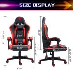 ALINUNU PC Gamer Chair Ergonomic PU Leather Swivel Gaming Chair with 3 100mm Gas