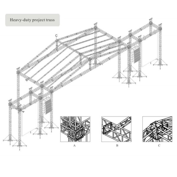 Aluminum Square Truss Lightweight Corrosion-Resistant Customizable