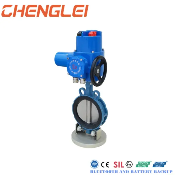 Small Heating Electric Valve Actuator with Bluetooth Connection and Manual Override for HVAC Applications