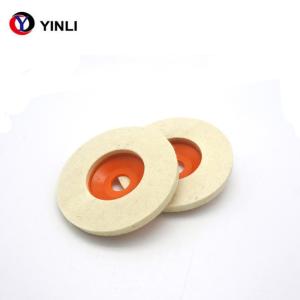China Natural Wool Hard Density Felt Polishing Wheel 80mm For Grinder wholesale