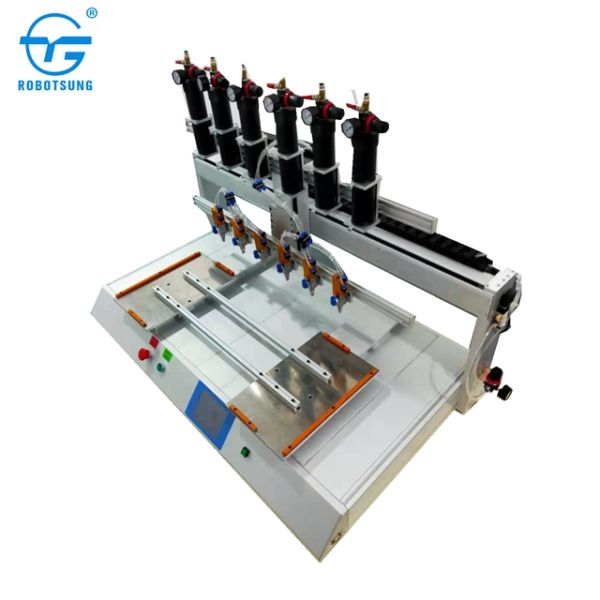 6 Heads Dispensing System Equipment Automatic Glue Applicator Desktop Silicone Dispenser Robots for Integrated Circuits