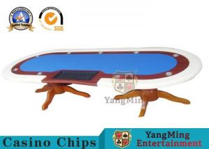 China 10 Player Deluxe Speed Poker Table Poker Table Custom Cloth With Marble Finish wholesale