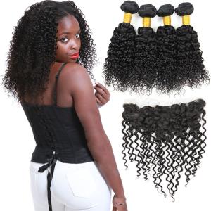 China 8A Virgin Malaysian Remy Deep Curly Human Hair Weave No Synthetic Hair wholesale