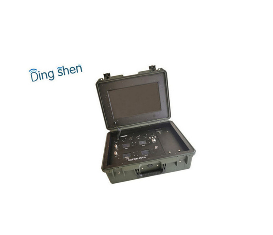 Briefcase Portable COFDM Radios 4 Channel Wireless Hd Receiver With Remote Control