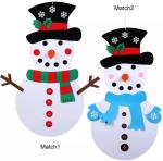 DIY Felt Snowman Funny Christmas Decorations , Christmas Ornament Crafts For