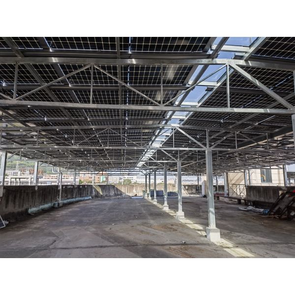 Cement Flat Roof Type 2 Industrial Distributed Solar System Easy Installation