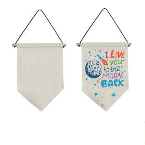 China Printable Decorative Sublimation Linen Flag For DIY Photos Printing wholesale