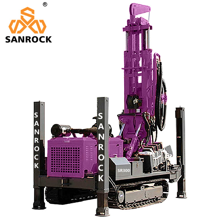 Mobile Water Well Drill Rig Bore Hole Deep 300m Hydraulic Water Well Drilling Machine