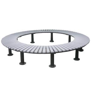 China OEM Garden Tree Bench , Metal Bench Around Tree With Recycled Plastic Material wholesale