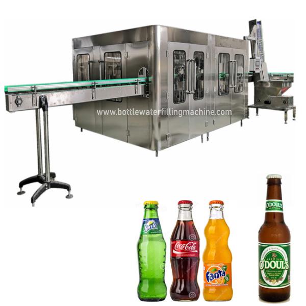Glass Bottle Carbonated Soft Drink Rinsing Filling Machines 2000ml Production