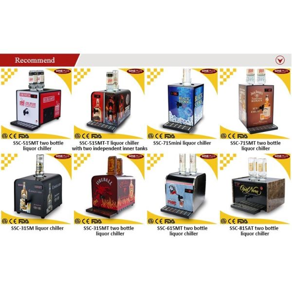 Compressor Cooled Alcohol Chiller Machine Single Bottle Wine Refrigerator