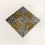 48mmx48mm Metal Mosaic Tile 304 Double Color Mirror Stamped Mosaic Stainless