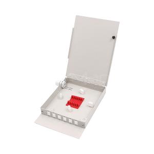 China 6 Core 6 Port Fiber Termination Box Wall Mount SC Simplex Type Metal Housing wholesale