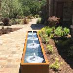 SGS Decorative Outdoor Corten Steel Rain Curtain Water Feature 2mm Thick