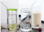 Clear Curved Glass Drinking Straws / Bent Glass Straws CE Certification