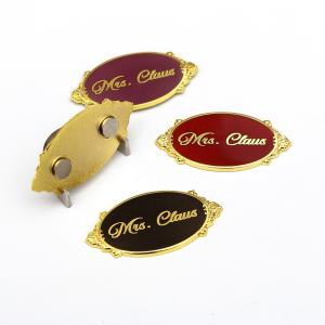 China Cross Design Welding Gold Metal Lapel Pins Magnetic Souvenir Badge Fridge With Logo wholesale