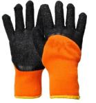 7 Gauge Black Crinkle Latex Coated Gloves Half Coated