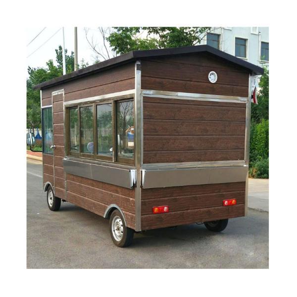 Carved Metal Plate and Stainless Steel Coffee Ice Cream Mobile Food Truck for