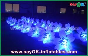 China 8m Colorful Inflatable Lighting Wedding Flower Chain Decoration In Stage wholesale
