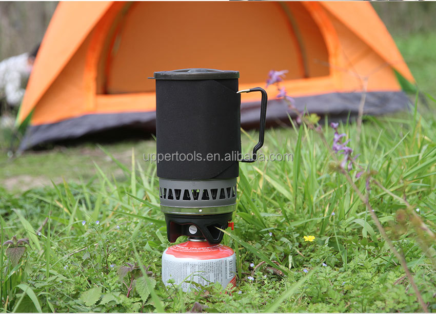 Portable Camping Pots and Pans Set for Integrated Gas Stove Cooking on Outdoor Trips