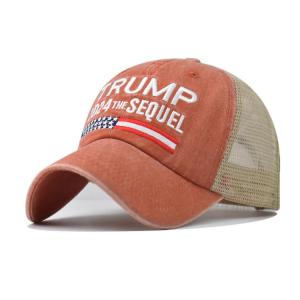 China SGS Embroidered Mesh Trucker Caps Washed Cotton Distressed 55cm wholesale