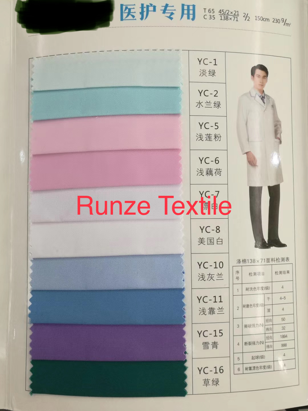 235GSM Double Layer 7MM Stripes Anti-Static Fabric For Medical Surgical Gown Ready STOCK