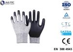Nylon/HPPE/Glass Fiber Anti Cut Puncture Resistant Latex Coated Safety Hand