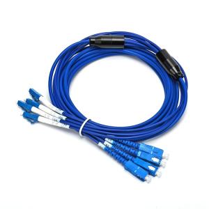 China SC-LC Fiber Optic Patch Cord Armoured Singlemode 4 Core PVC LSZH 3.0mm wholesale